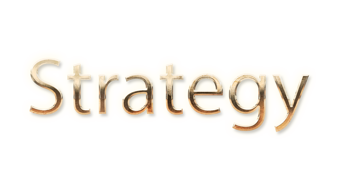 WORD STRATEGY gold text typography PNG images free